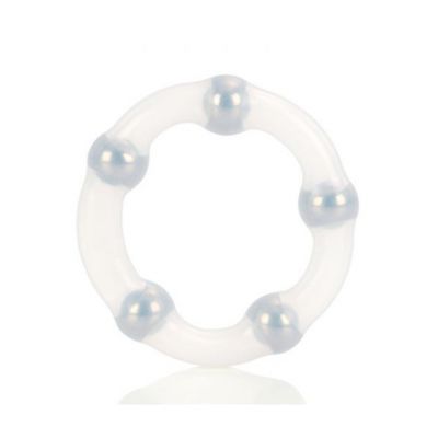 Metallic Bead Ring Clear