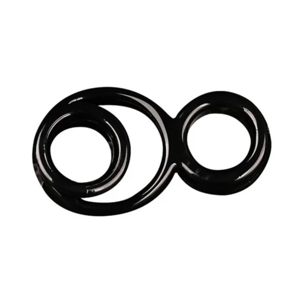 Triple Play Cock Ring, Base Boost, Ball Stretcher Black — image 4 of 5