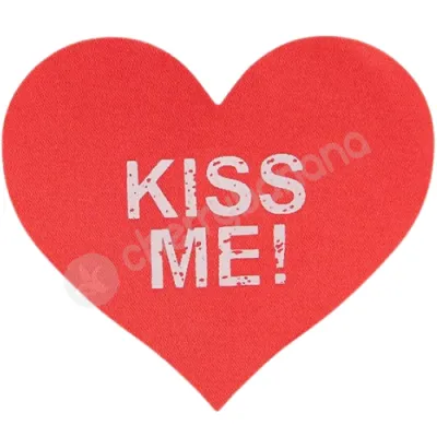 Cherry Banana Kiss Me Red Heart Shaped Nipple Pasties 2 Pack