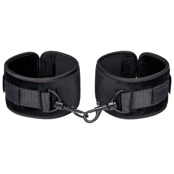 Bondara Restrain Me Black Velvet Ankle Cuffs