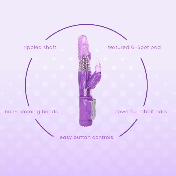FREE 9 Inch Rotating Orgasm Rabbit in Purple - Add To Your Cart!