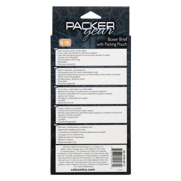 Packer Gear Boxer Brief With Packing Pouch Xl- 2xl