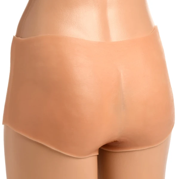 Master Series Boner Briefs Silicone Wearable Penis Panties With Posable 6.7" Dildo - Medium, Vanilla