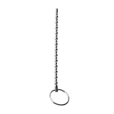 Kink Range Metal Ring Beaded Penis Plug 6 8 Inch