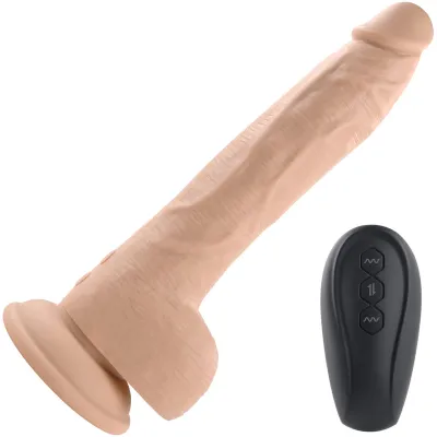 Thrust In Me Silicone Thrusting Vibrating Realistic Dong With Remote By Evolved Novelties Vanilla