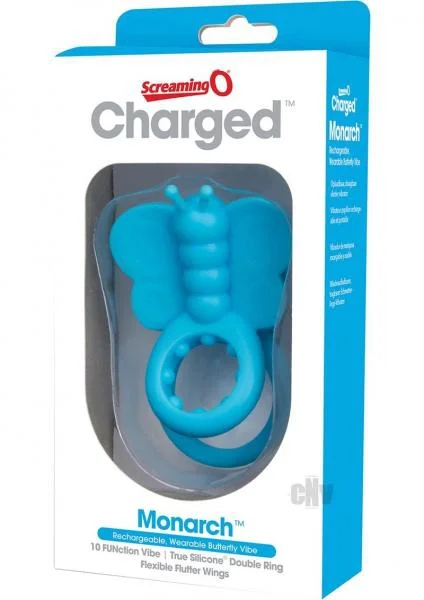Screaming O Charged Monarch Wearable Butterfly Vibe Blue — image 7 of 8