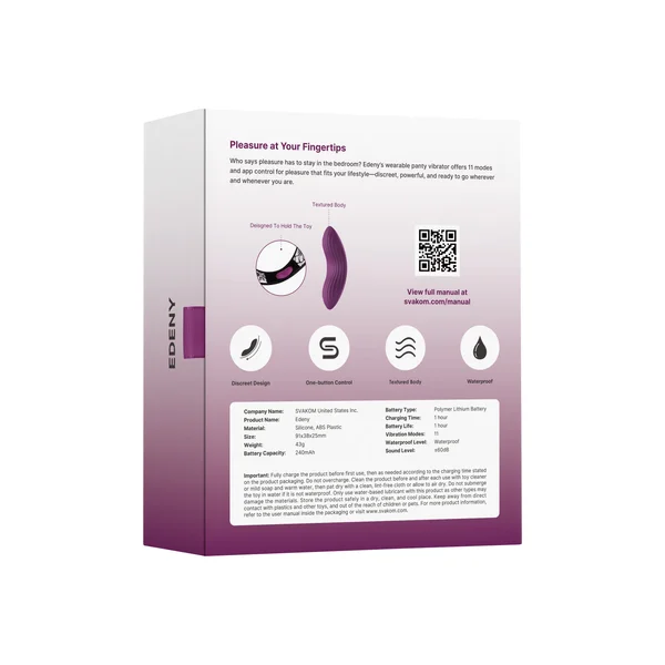 Svakom Edeny App Controlled Clitoral Stimulator — image 25 of 25