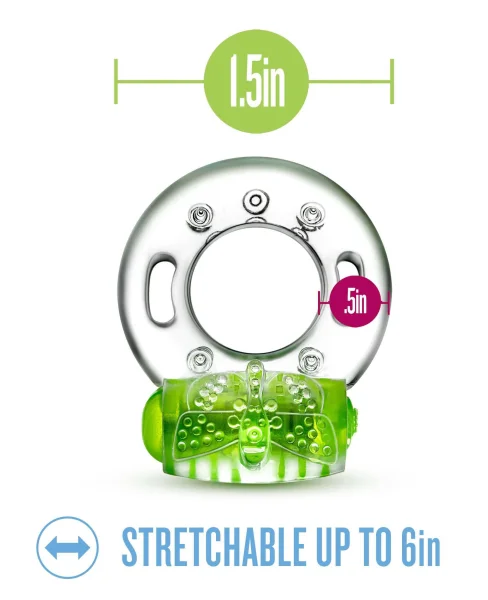 Play With Me - Arouser Vibrating C-ring - Green
