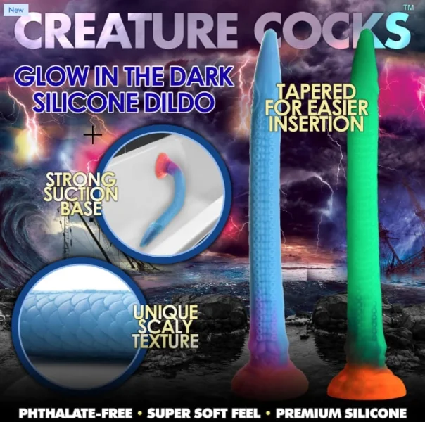 Creature Cocks - Glow-in-the-Dark Silicone Dragon Dildo