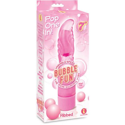 The 9 s Bubble Fun Ribbed Pink 17 8 cm 7 Vibrator