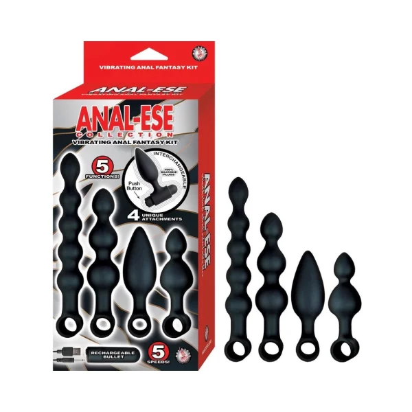 Anal-ese Collection Vibrating Anal Fantasy Kit - Black — image 5 of 5