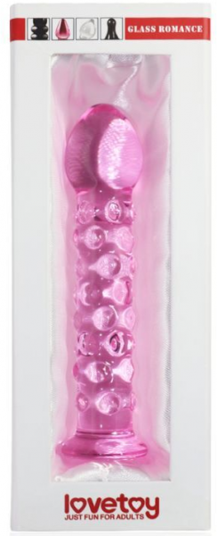 7" Textured Glass Dildo