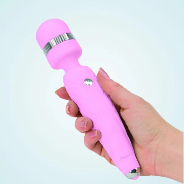 Pillow Talk Cheeky Silicone Waterproof Rechargeable Wand Style Vibrator - Pink