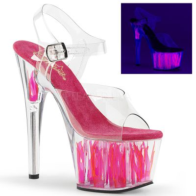 7 inches Heel 2 3 4 inches PF Ankle Strap Sandal W Flame