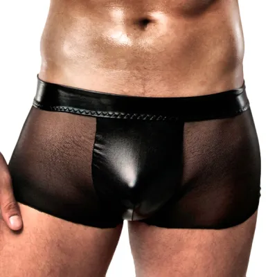 Passion Wet Look And Mesh Shorts XXL XXXL