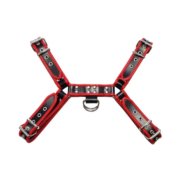 O.t.h Leather Harness - Black With Red Accessories Size Extra Large — image 5 of 7