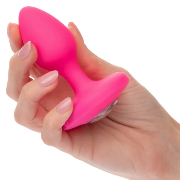 Cheeky Gems Silicone Rechargeable Vibrating Medium Anal Probe By CalExotics - Pink