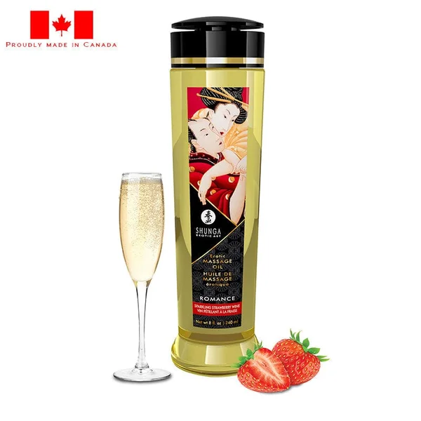Shunga Massage Oil Romance Sparkling Strawberry Wine 240ml — image 6 of 6