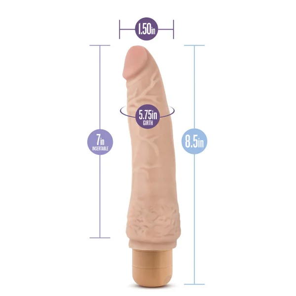 Dr Skin Cock Vibe 7 8.5in Vibrating Cock Beige — image 13 of 14
