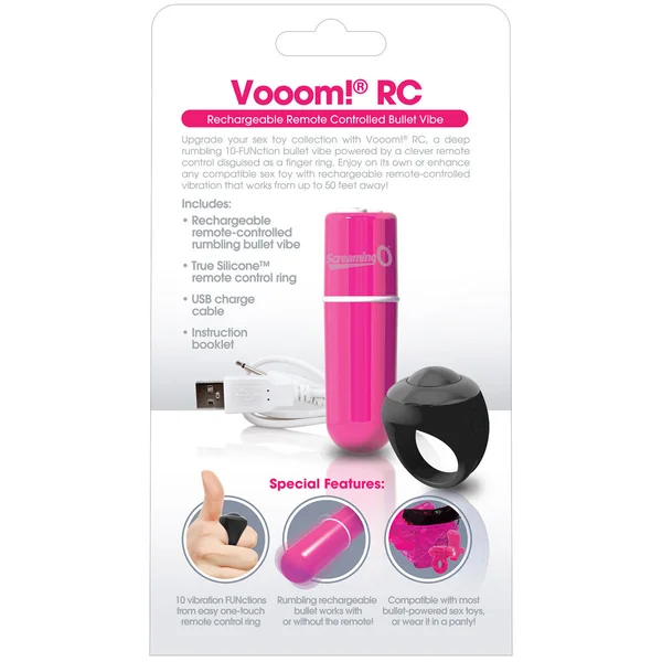 Screaming O Charged Vooom Pink Remote Control Bullet Vibe — image 10 of 10
