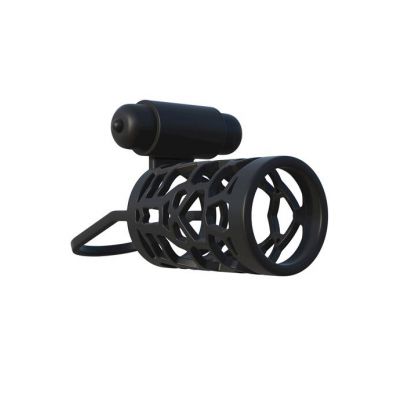 Fantasy C ringz Thick Dick Silicone Vibrating Cage Black