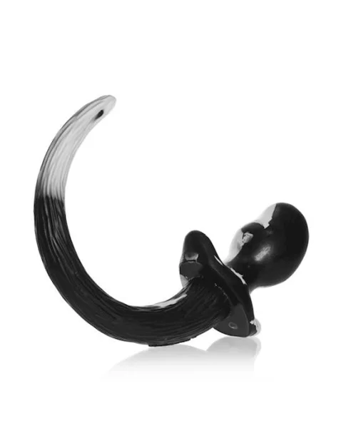 Puppy Tail Buttplug - Pug - 3.25 Inch - White/black - Small