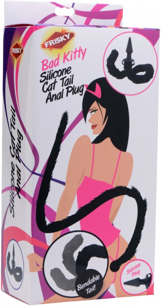 Bad Kitty Silicone Cat Tail Anal Plug Black
