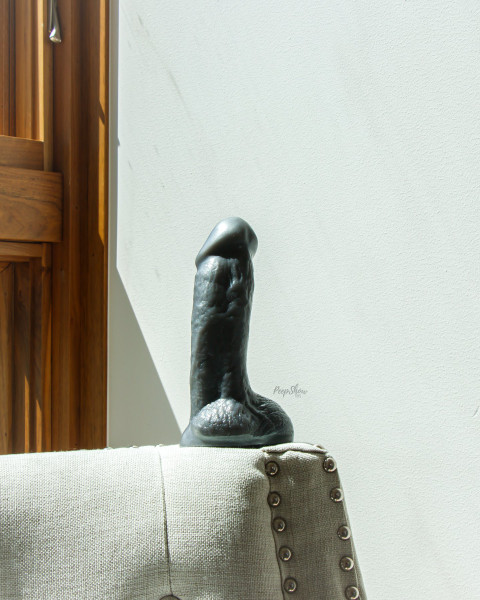 SquarePegToys® Mel SuperSoft Bronze Silicone Dildo with Balls - 3 Sizes