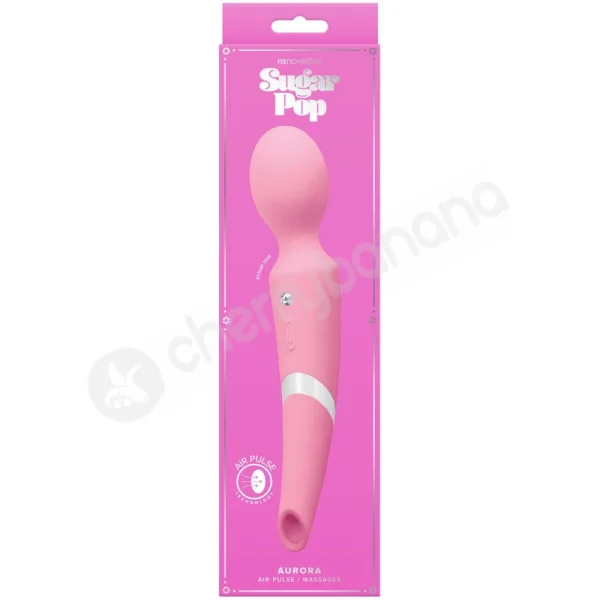 Sugar Pop Aurora Pink 2 In 1 Wand & Air Pulse Vibrator
