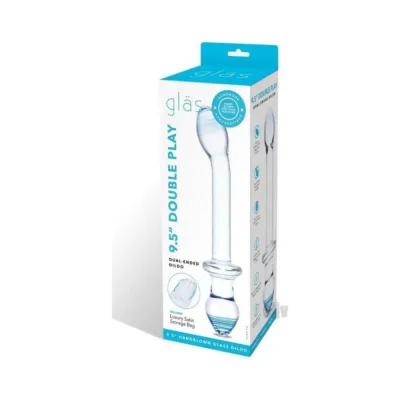 Couples Dildos Glas Double Play 9 5 In Dual ended Glass Dildo