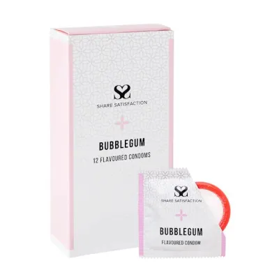 Share Satisfaction Bubblegum Flavoured Condom 12 Pack Bubblegum