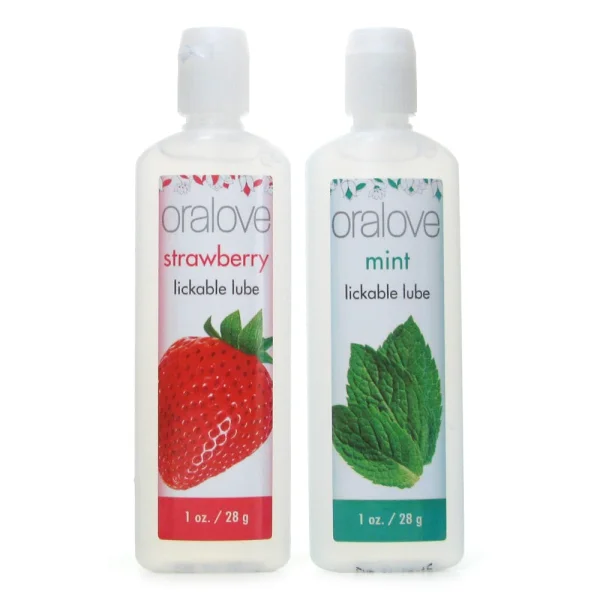 Oralove Delicious Duo Flavored Lube - Strawberry & Mint