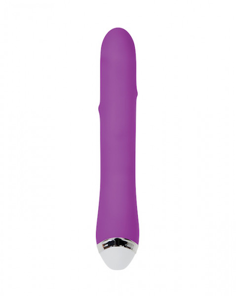 Evolved Dancing Pearl Rechargable Rabbit Vibrator - Purple - 8 Inch