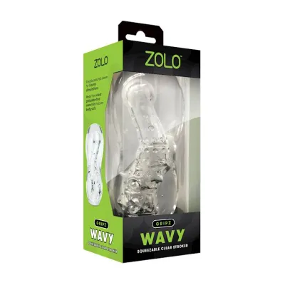 Zolo Gripz Wavy Stroker Clear 5 5 Inch