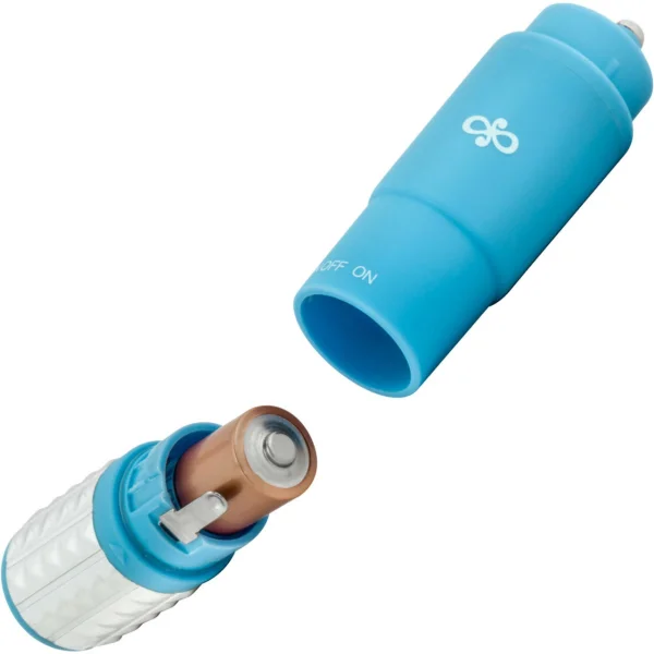 Rose Revitalize Vibrating Bullet Massage Kit With 3 Silicone Attachments By Blush - Blue