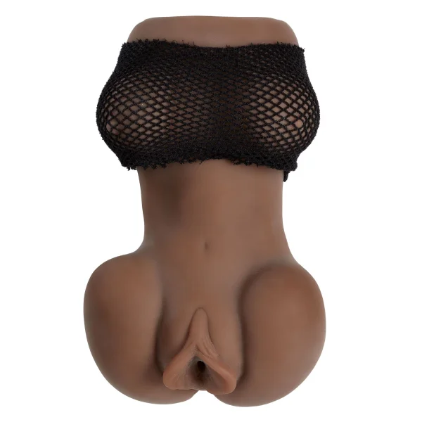 Cloud 9 Mini Body Dual Stroker Pleasure Pussy and Ass - Brown