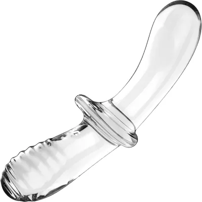Satisfyer 7 75 Double Crystal Double Sided Glass Dildo Clear