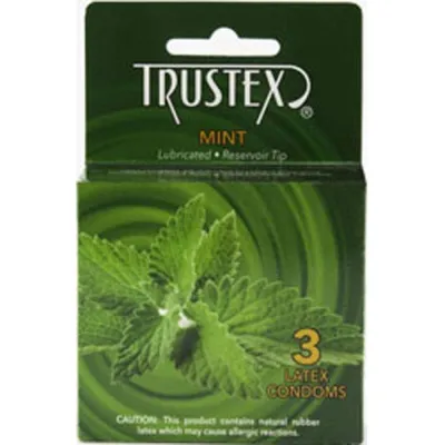 Trustex Flavored Lubricated Condoms 3 Pack Mint