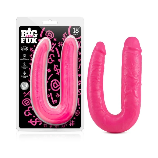 Big As Fuk 18 Inches Double Head Cock Pink — image 13 of 13