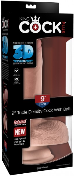 9" + Balls Triple Density 3D Cock