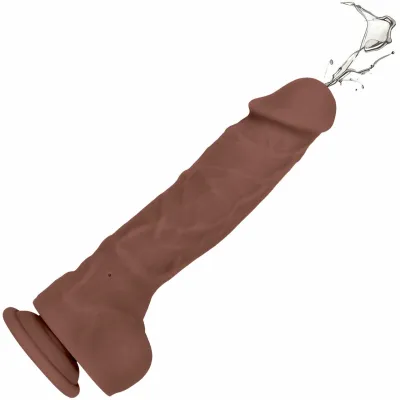 Big Shot Silicone Vibrating Squirting Dildo By Evolved Novelties Chocolate