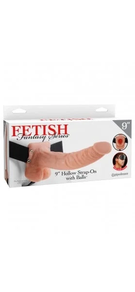 Fetish Fantasy - 9" Hollow Strap-On With Balls - Flesh — image 8 of 10