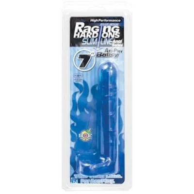 Raging Hard Ons Slimline Anal Series 7 Inch Ass Play Ballsy Blue