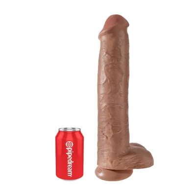 King Cock 15 Inch Dildo With Balls Tan 15 Inch