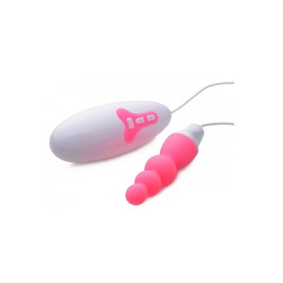 Bubble Blast Beaded Vibrating Egg Pink 5 Inch