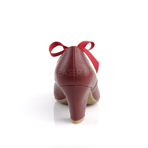 2 1/2 inches Cuben Heel Mary Jane Pump W/ Ribbon Tie
