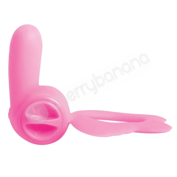 Adam & Eve Pink Silicone Butterfly Couples Ring