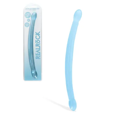 RealRock Crystal Clear 16 5 Non Realistic Double Dong