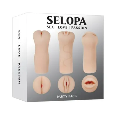 Sleeves Selopa Party Pack 3 piece Stroker Pack Light