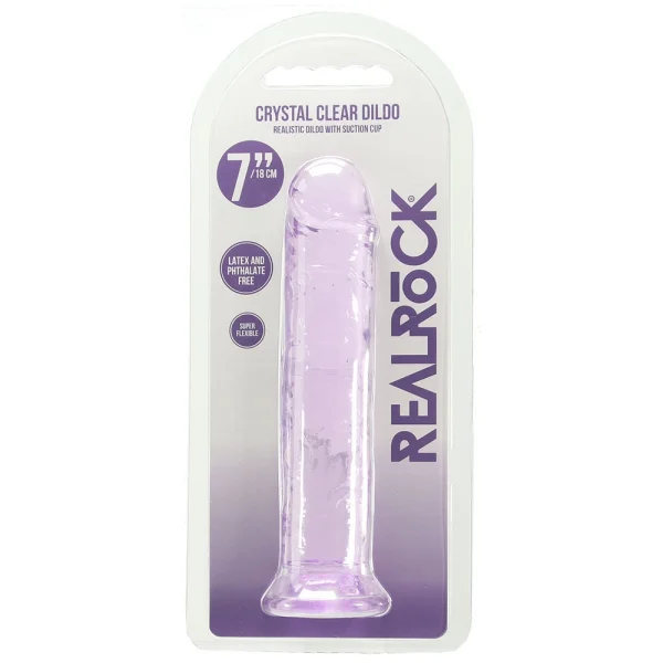 RealRock Crystal Clear Jelly 7 Inch Dildo